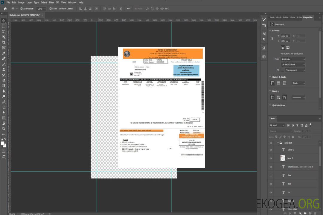 États-Unis Chicago Avis de détermination template États-Unis Chicago Avis de détermination template